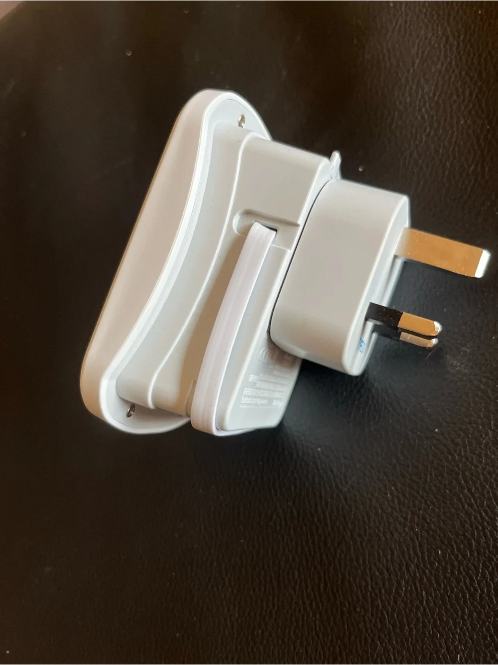 Ceptics White Travel Power Adapter with Type G Plug